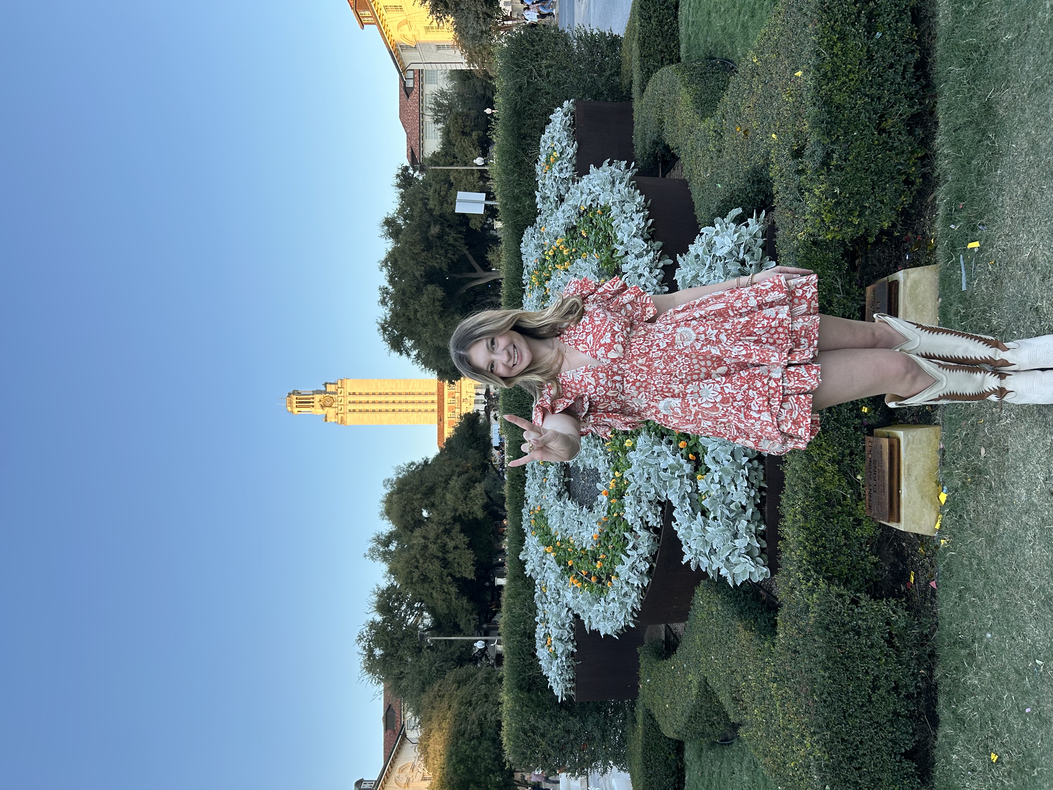 Kate at the University of Texas Tower